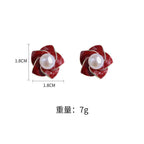 Natural Freshwater Pearl Mother - of - Pearl Stud Earrings with S925 Sterling Silver Posts: Light Luxury, Stylish, High - End, INS Style, Elegant Earrings.