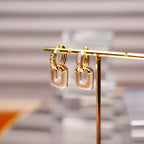 S925 Sterling Silver French Retro Convertible Pearl Earrings – Copper Electroplated Real Gold Studs, Elegant and Versatile Accessories.