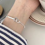 [Special Offer Products] Natural Irregular Pearl S925 Sterling Silver Bracelet Women's Beaded Crushed Silver Cold Wind Niche Temperament Versatile Jewelry