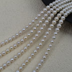 Natural freshwater pearl egg round 6-7mmAK nearly round necklace bracelet work in progress jewelry handmade DIY accessories