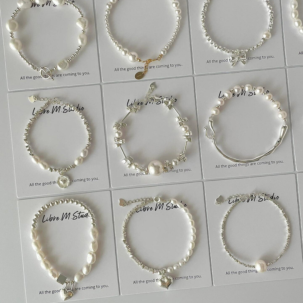 [Special Offer Products] Natural Irregular Pearl S925 Sterling Silver Bracelet Women's Beaded Crushed Silver Cold Wind Niche Temperament Versatile Jewelry