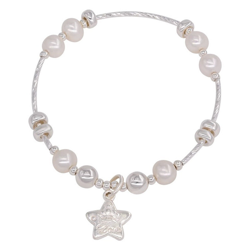 [Special Offer Products] Niche Design Pearl Star Elastic Rope Bracelet Women's Fashion Heavy Industry Light Luxury Exquisite Personality Bracelet