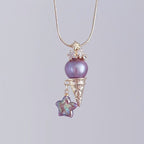 European and American summer new pearl ice cream necklace fashionable niche design sense collarbone chain vacuum plated 18K gold