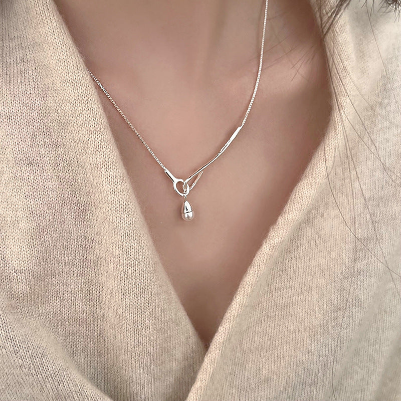[Special Offer Products] Freshwater Pearl Necklace Light Luxury Niche Premium Design Clavicle Chain New Popular Simple Temperament Necklace