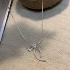 [Special Offer Products] Niche Simple Pearl Bow Series 925 Sterling Silver Gentle Necklace Female Sweet Small Fresh Temperament Clavicle Chain