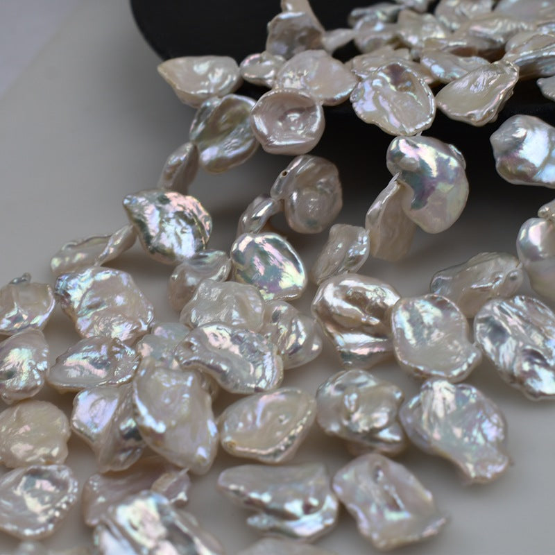 Baroque special-shaped beads natural freshwater large petals pearl necklace work in progress DIY handmade materials jewelry accessories