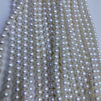High-grade near-round natural freshwater pearls 7-8mm strong light comparable to Japan's Akoya seawater pearl necklace work in progress