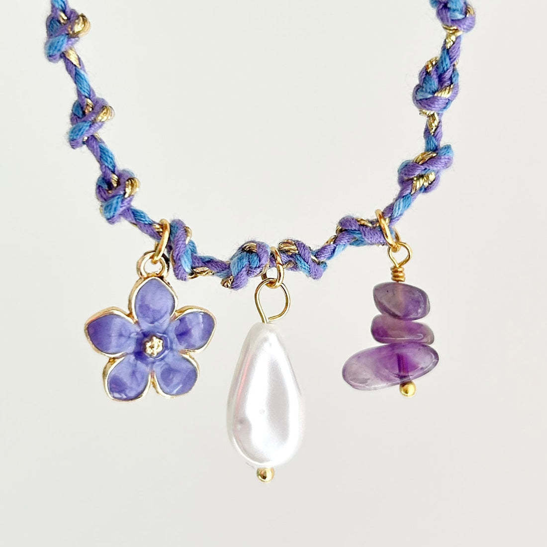 New summer shell starfish butterfly turtle pepper elephant pearl necklace DIY multi-pendant colored rope