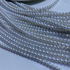 Aurora freshwater pearl necklace nearly round 4-5mm strong light comparable to Japan Akoya seawater pearl necklace work in progress