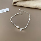 [Special Offer Products] Summer New Love Zircon Crushed Silver Pearl Bracelet Women's ins Heavy Industry Versatile Premium Jewelry