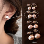 [Special Offer Products] White Pearl Stud Earrings Women's S925 Silver Needle Earrings Minimalist Niche Premium Versatile New Earrings