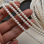 4-5Mm natural freshwater nearly round pearl necklace work in progress handmade DIY loose beads beaded jewelry accessories small pearls