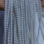 Aurora freshwater pearl necklace nearly round 4-5mm strong light comparable to Japan Akoya seawater pearl necklace work in progress