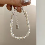 [Special Offer Products] Heavy Industry Pearl Broken Silver Beaded Bracelet ins Women's Light Luxury Niche Exquisite Versatile Gift Girlfriend Jewelry Tide