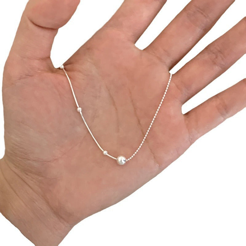 [Special Offer Products] AB chain niche design accessories pearl necklace women's simple cold style fashion temperament short versatile collarbone chain