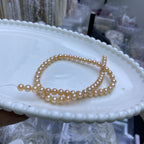 Freshwater near round pearl 6-6.5 mm seedless pearl purple loose bead DIY accessories necklace work in progress wholesale