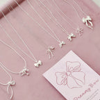 [Special Offer Products] Niche Simple Pearl Bow Series 925 Sterling Silver Gentle Necklace Female Sweet Small Fresh Temperament Clavicle Chain