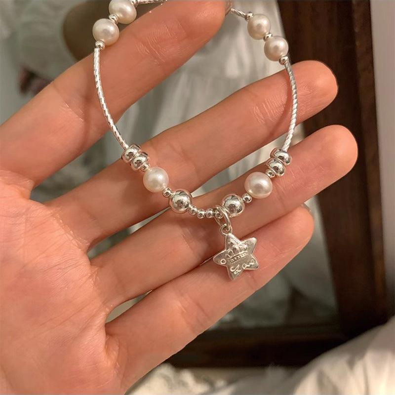 [Special Offer Products] Niche Design Pearl Star Elastic Rope Bracelet Women's Fashion Heavy Industry Light Luxury Exquisite Personality Bracelet