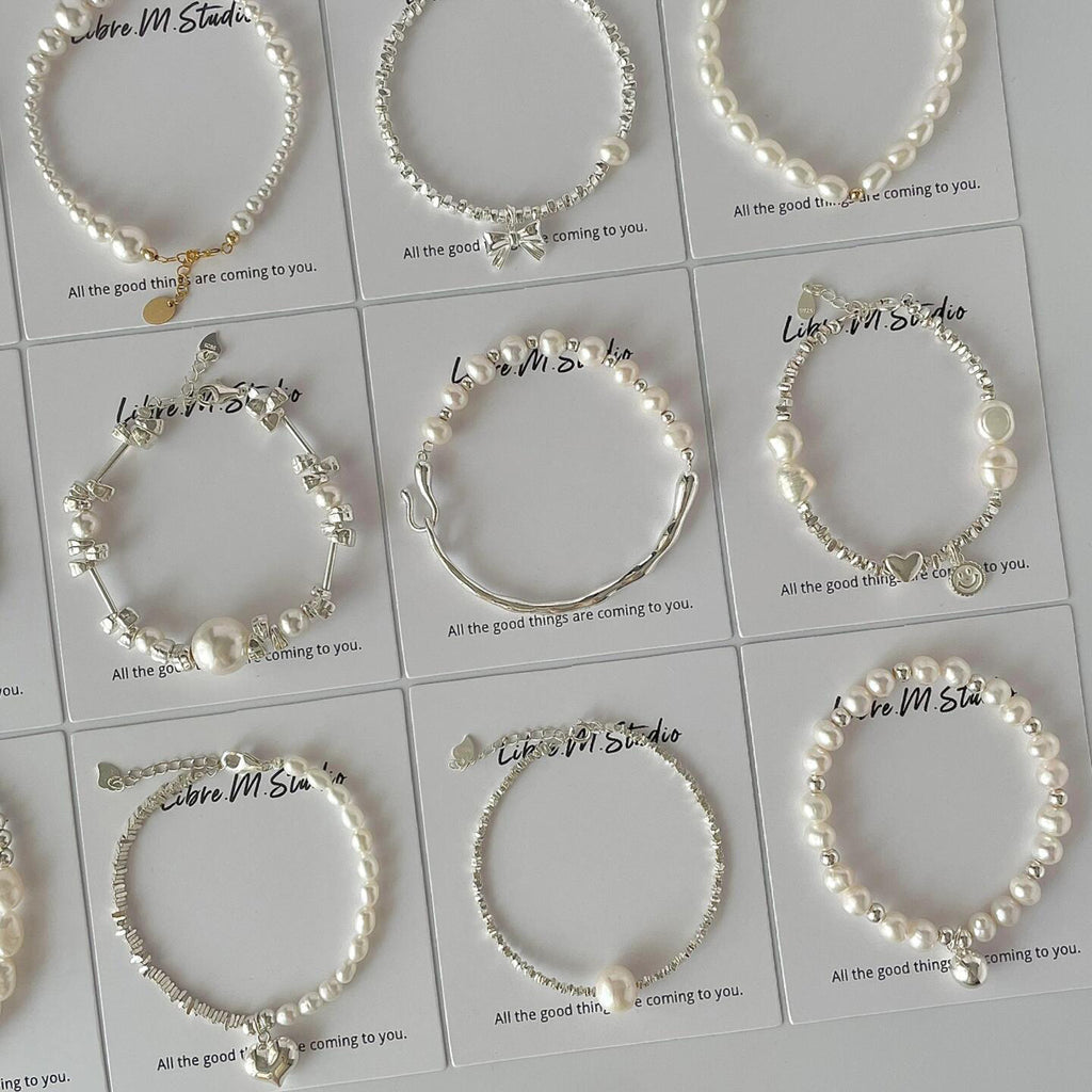 [Special Offer Products] Natural Irregular Pearl S925 Sterling Silver Bracelet Women's Beaded Crushed Silver Cold Wind Niche Temperament Versatile Jewelry