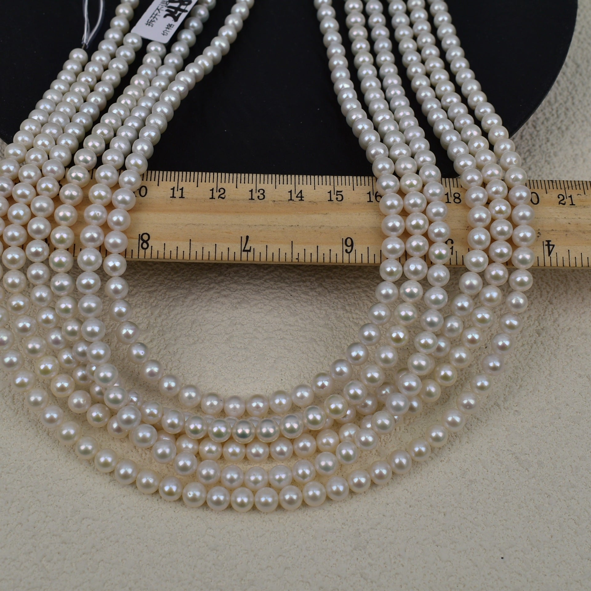 Natural freshwater pearl egg round 6-7mmAK nearly round necklace bracelet work in progress jewelry handmade DIY accessories