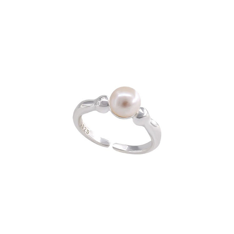 [Special Offer Products] Niche Design Pearl Ring Women's New ins Stylish, Simple and Versatile Cold Wind Index Finger Ring Adjustable