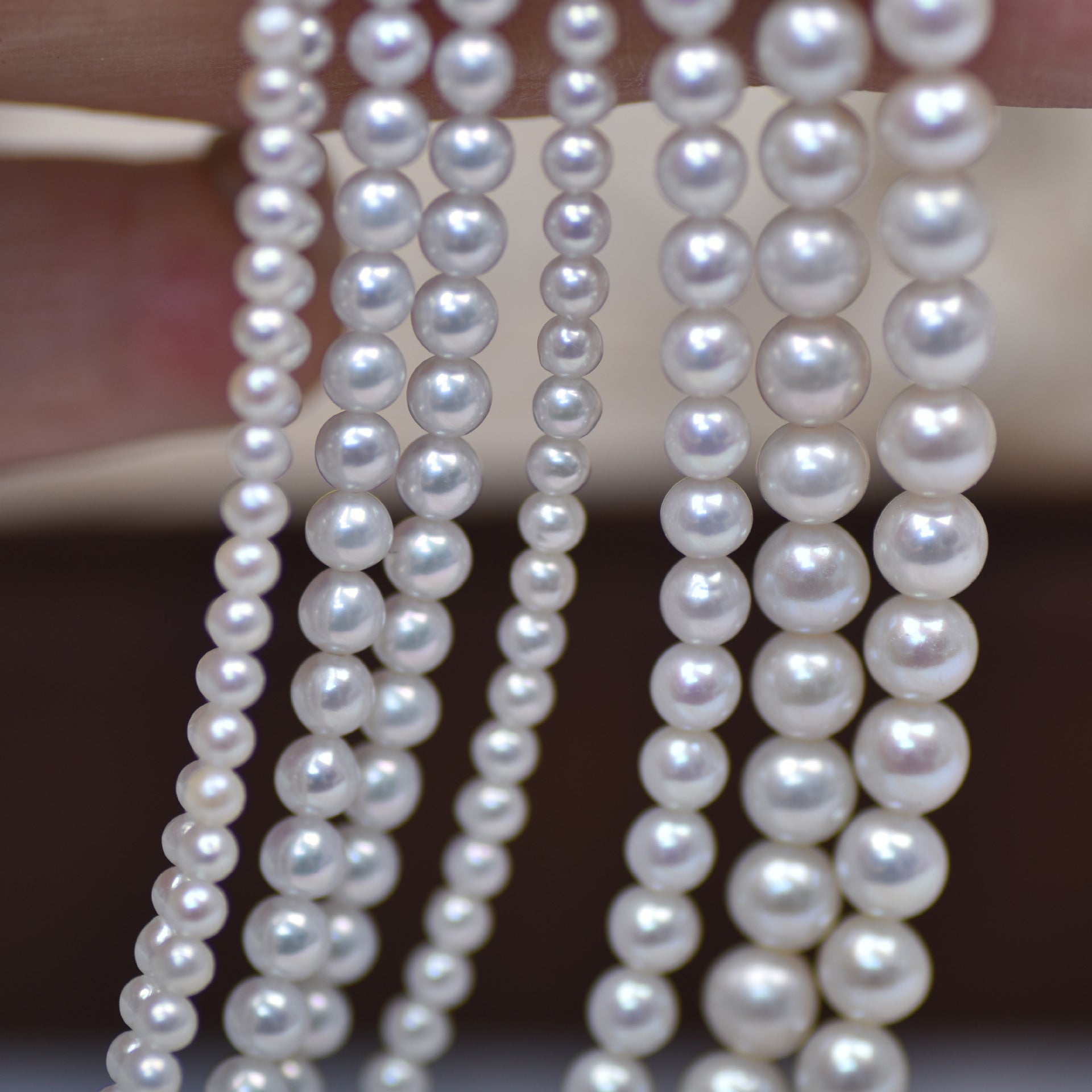 Natural freshwater pearls 2-9 small pearls nearly round loose beads jewelry necklace work in progress DIY necklace bracelet accessories
