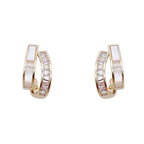 [Special Offer Products] Light Luxury Pearl Double Layer Earrings Combination Silver Needle Premium Sense Diamond-set Earclips Niche Stud Earrings Temperament Women's Simple Earrings