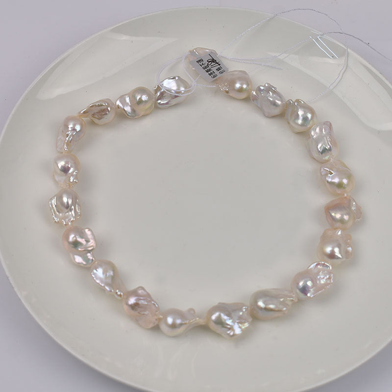 New product Big Baroque special-shaped mermaid pearl white gold purple natural freshwater pearl DIY necklace work in progress