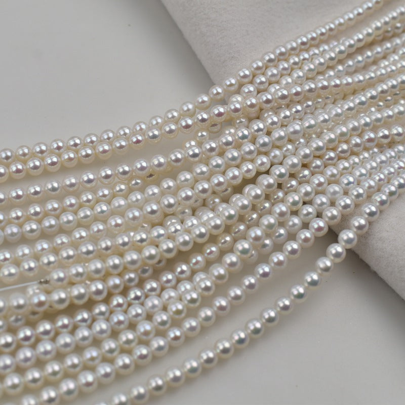 Strong light natural freshwater pearl 4-5mmAK near round pearl work in progress wholesale DIY necklace accessories loose beads