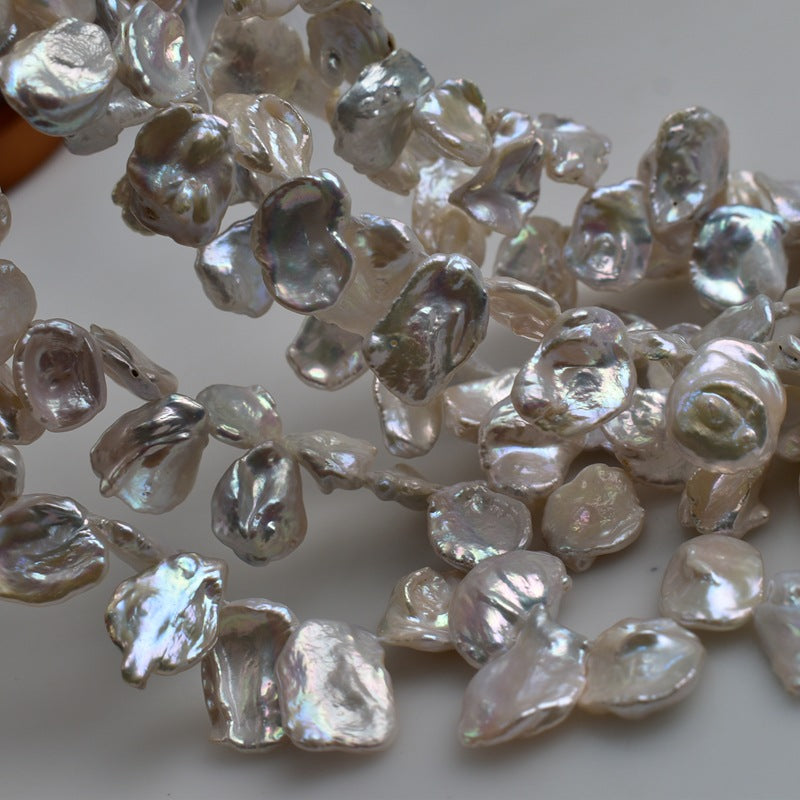 Baroque special-shaped beads natural freshwater large petals pearl necklace work in progress DIY handmade materials jewelry accessories