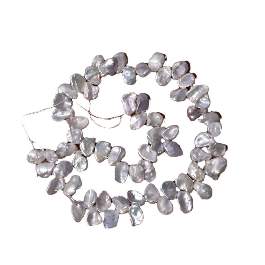 8-10Mm fine petal baroque special-shaped natural freshwater pearl irregular loose bead DIY cold light broken silver