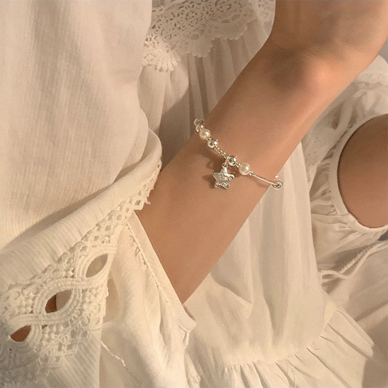 [Special Offer Products] Niche Design Pearl Star Elastic Rope Bracelet Women's Fashion Heavy Industry Light Luxury Exquisite Personality Bracelet