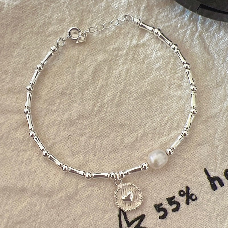 [Special Offer Products] Natural Irregular Pearl S925 Sterling Silver Bracelet Women's Beaded Crushed Silver Cold Wind Niche Temperament Versatile Jewelry
