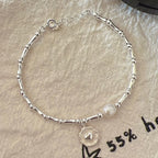 [Special Offer Products] Natural Irregular Pearl S925 Sterling Silver Bracelet Women's Beaded Crushed Silver Cold Wind Niche Temperament Versatile Jewelry