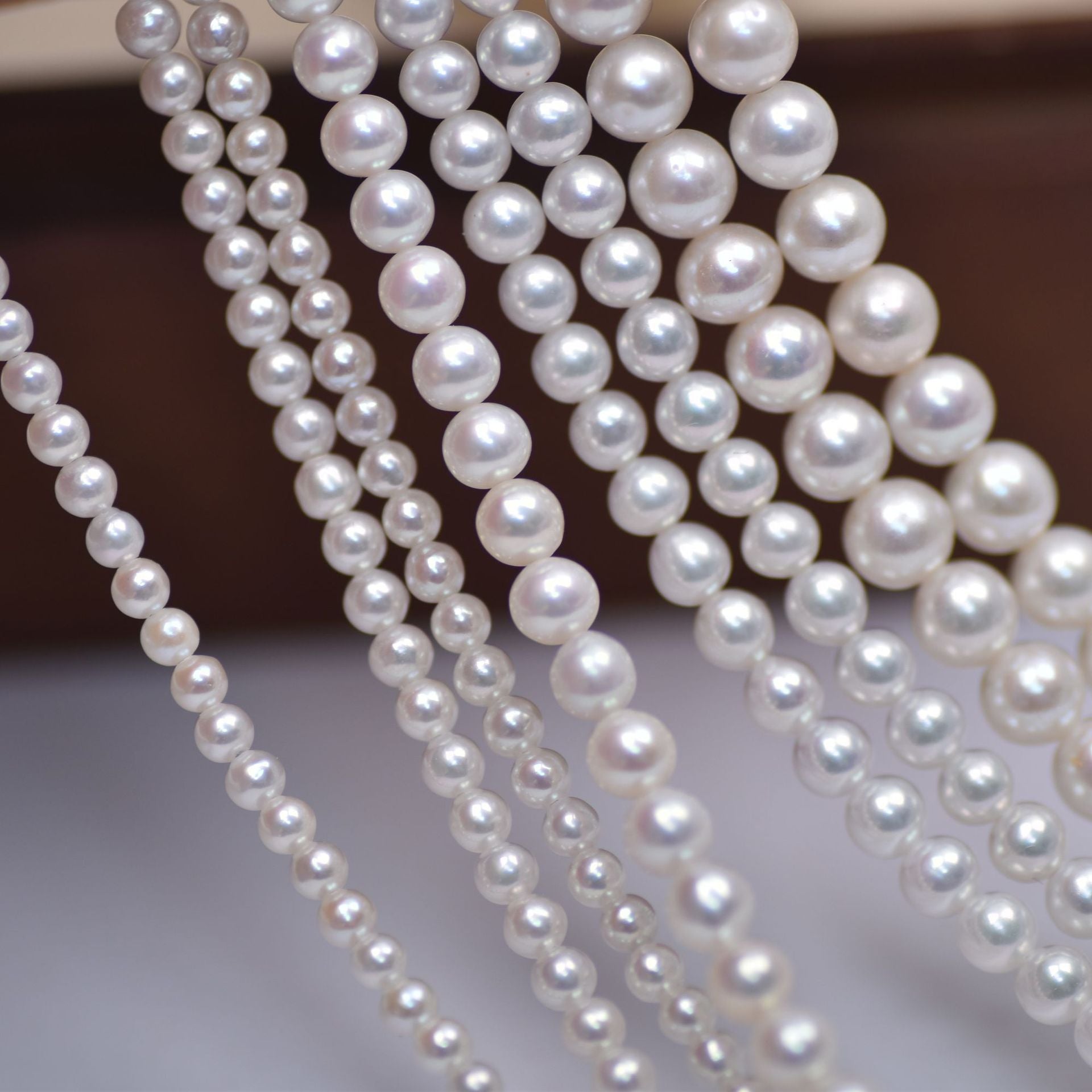 Natural freshwater pearls 2-9 small pearls nearly round loose beads jewelry necklace work in progress DIY necklace bracelet accessories