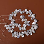 8-10Mm fine petal baroque special-shaped natural freshwater pearl irregular loose bead DIY cold light broken silver