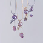 European and American summer new pearl ice cream necklace fashionable niche design sense collarbone chain vacuum plated 18K gold