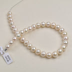 Freshwater Edison pearl necklace 11-13mm near-round strong light and flaws, high-end pearl necklace extra large work in progress