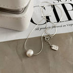 [Special Offer Products] 2022 New Niche Design Minimalist Pearl 925 Sterling Silver Clavicle Chain Temperament Premium Necklace