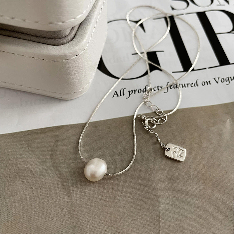 [Special Offer Products] 2022 New Niche Design Minimalist Pearl 925 Sterling Silver Clavicle Chain Temperament Premium Necklace