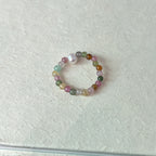[Special Offer Products] Niche Design High-end Pearl Enamel Decorative Ring Women's Fashion Cute Beaded Versatile Elastic Rope Index Finger Ring
