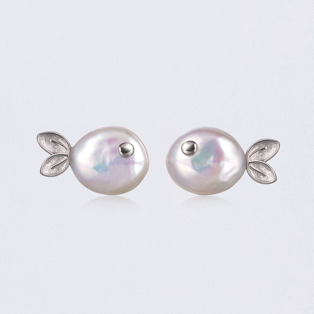 Sea World Clownfish Necklace Natural Pearl Big Head Fish Pendant Jewelry Goldfish Kiss Fish Collarbone Chain