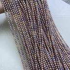 3-4Mm nuclear-free natural freshwater real pearl mixed color small pearl jewelry accessories candy color necklace material