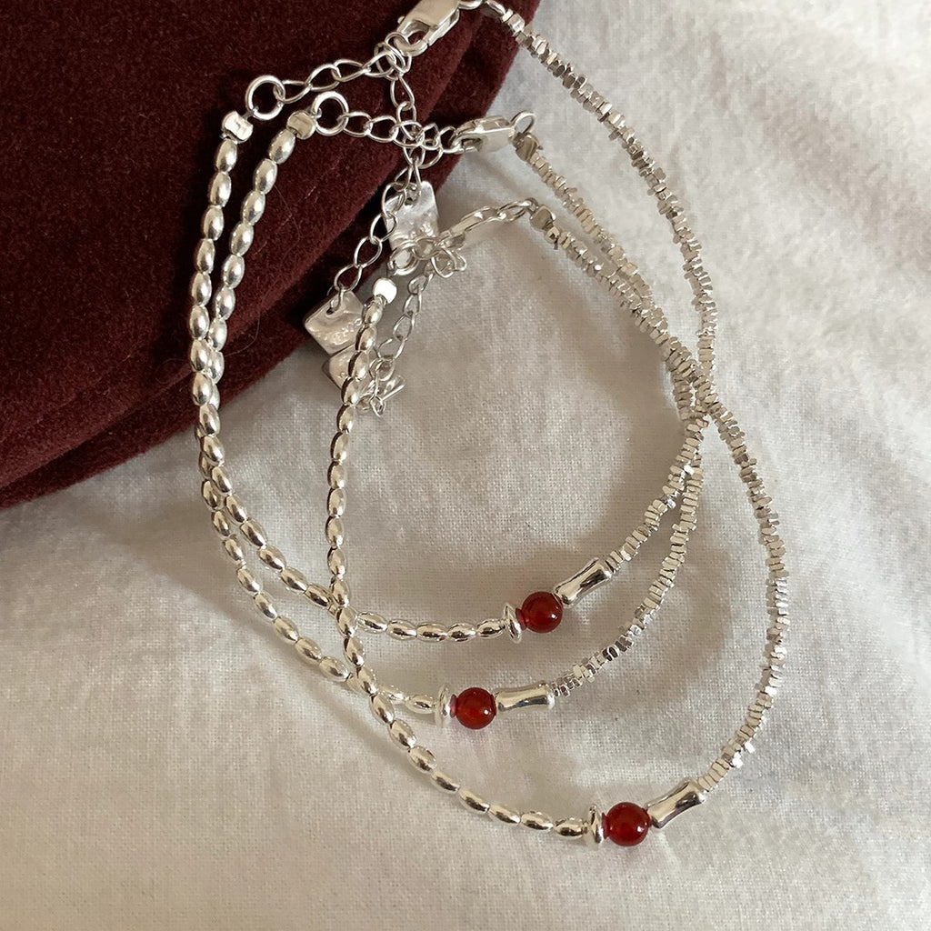 [Special Offer Products] Natural Irregular Pearl S925 Sterling Silver Bracelet Women's Beaded Crushed Silver Cold Wind Niche Temperament Versatile Jewelry