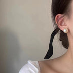 [Special Offer Products] Light Luxury Pearl Double Layer Earrings Combination Silver Needle Premium Sense Diamond-set Earclips Niche Stud Earrings Temperament Women's Simple Earrings