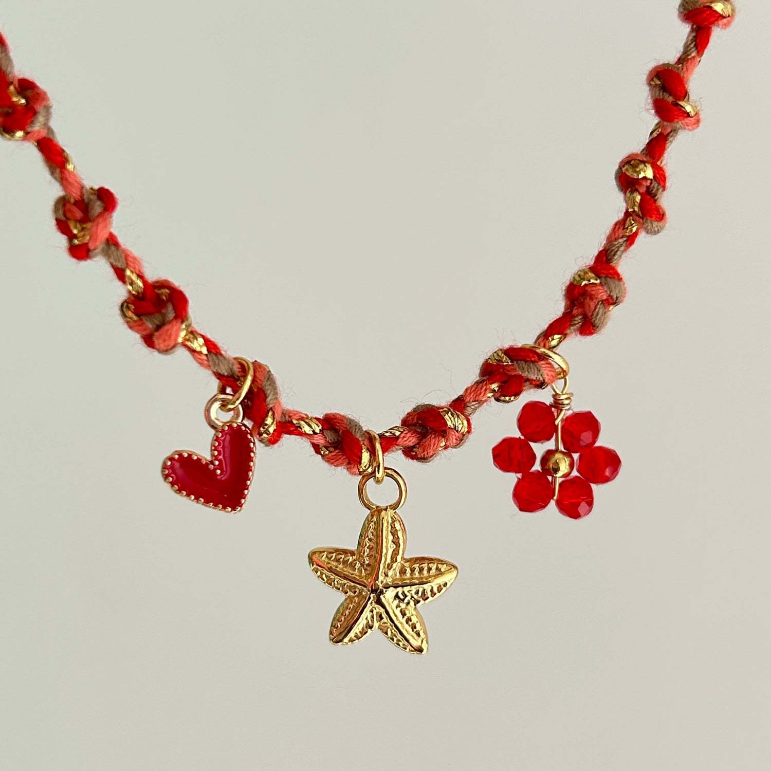New summer shell starfish butterfly turtle pepper elephant pearl necklace DIY multi-pendant colored rope