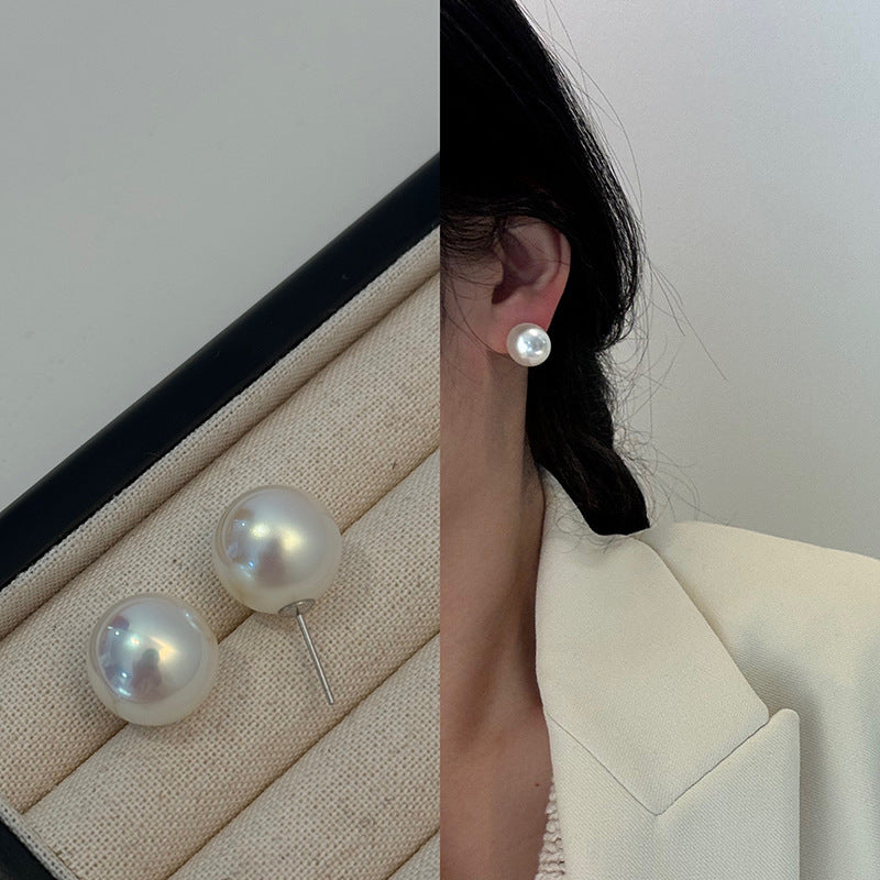 [Special Offer Products] 925 Silver Needle INS Star Same Pearl Stud Earrings Women's Simple Retro Temperament Versatile Earrings Niche Earrings