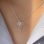 [Special Offer Products] Niche Simple Pearl Bow Series 925 Sterling Silver Gentle Necklace Female Sweet Small Fresh Temperament Clavicle Chain