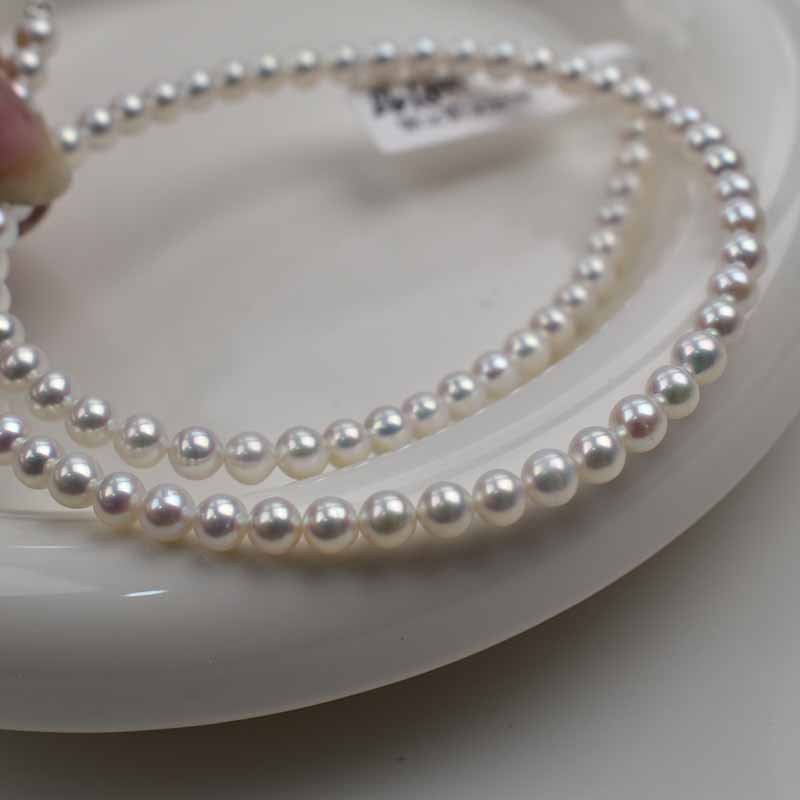 Strong light natural freshwater pearl 4-5mmAK near round pearl work in progress wholesale DIY necklace accessories loose beads
