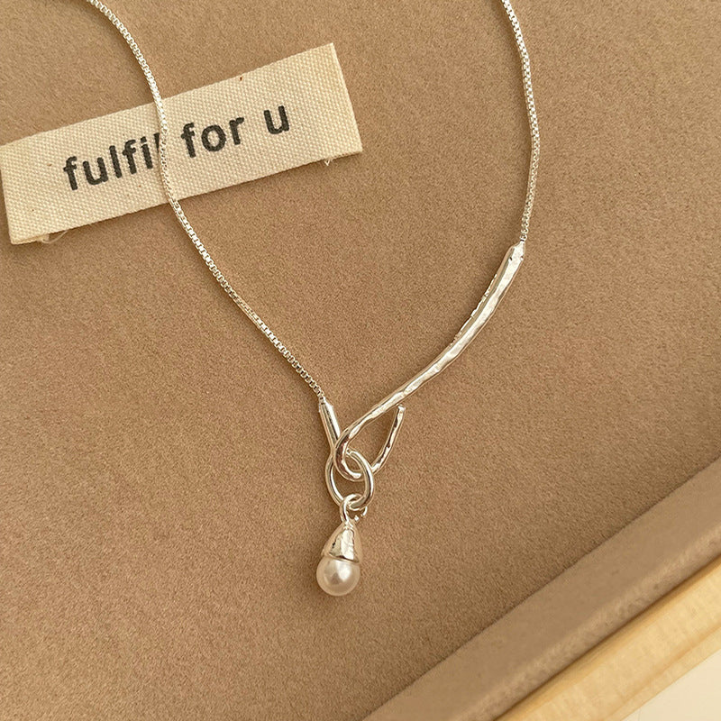 [Special Offer Products] Freshwater Pearl Necklace Light Luxury Niche Premium Design Clavicle Chain New Popular Simple Temperament Necklace